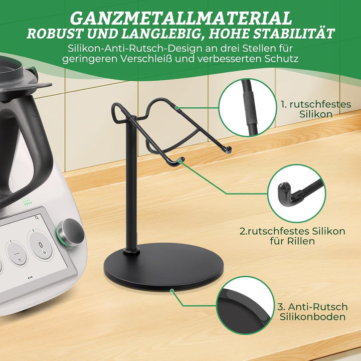Mixtopf Edelstahl Halter für Thermomix TM6, TM5, TM31 • Alternative zu Spatel • Erleichtert das Aufn