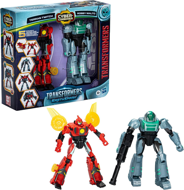Transformers EarthSpark Cyber-Combiner Terran Twitch und Robby Malto Action-Figuren BUMBLEBEE, BUMBL