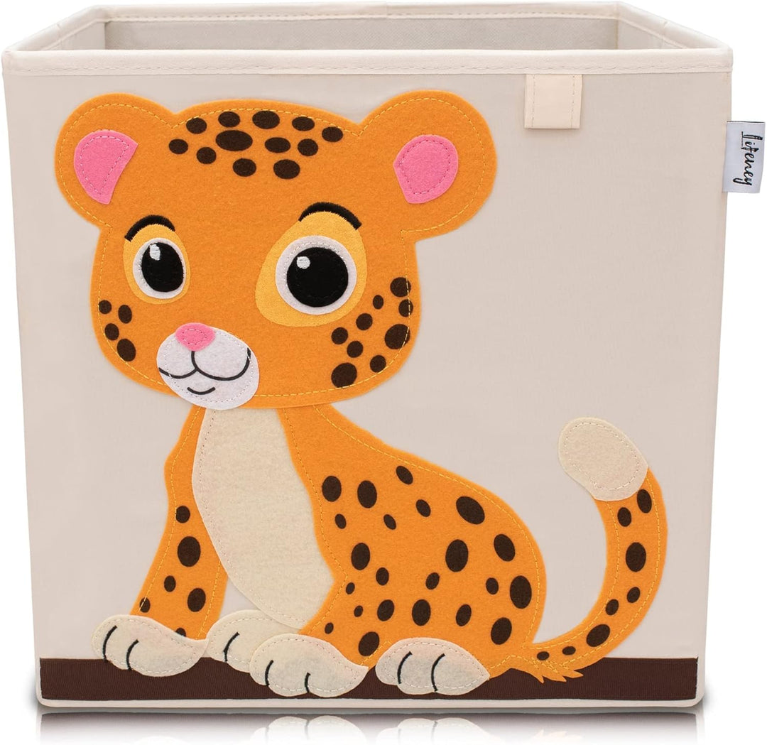Aufbewahrungsbox im 3er Set Koala, Löwe und Tiger I Dreierpack Spielzeugbox mit Tiermotiv passend fü