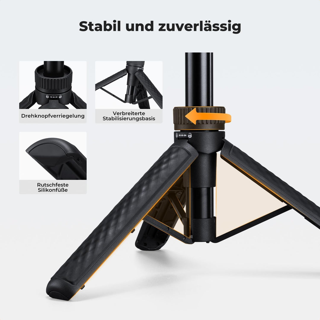 K&F CONCEPT MS-62 65cm Selfie Stick, leicht tragbares Kamera Handy Stativ mit 1/4"-Schraubschnittste