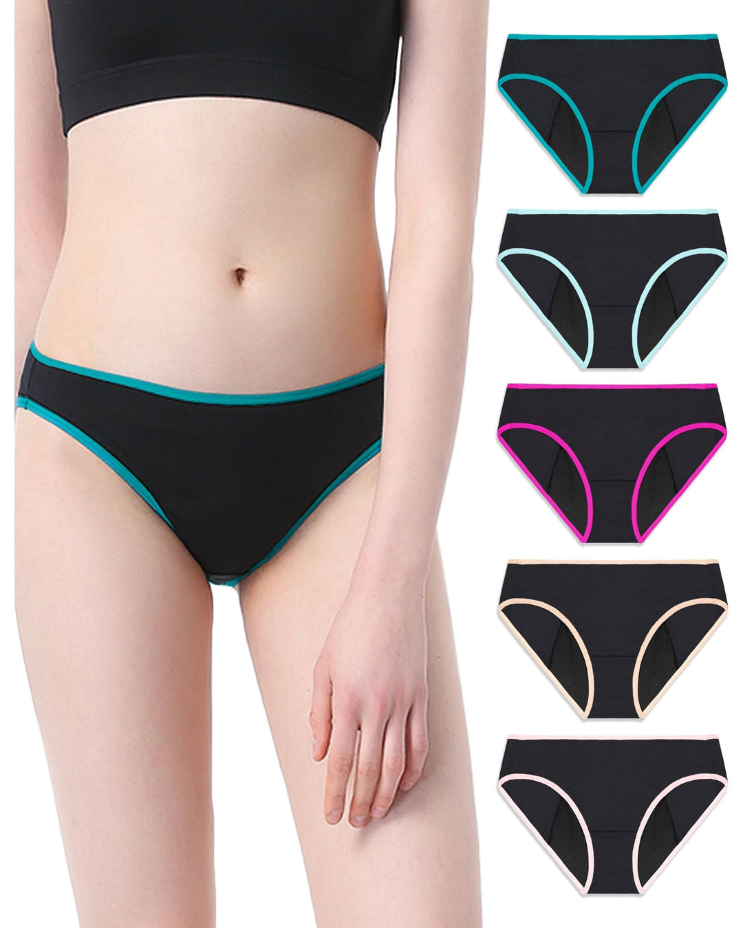Neione Periodenunterschwäsche Menstruation Unterhosen Perioden Unterwäsche Damen Brazilian Slip XXS