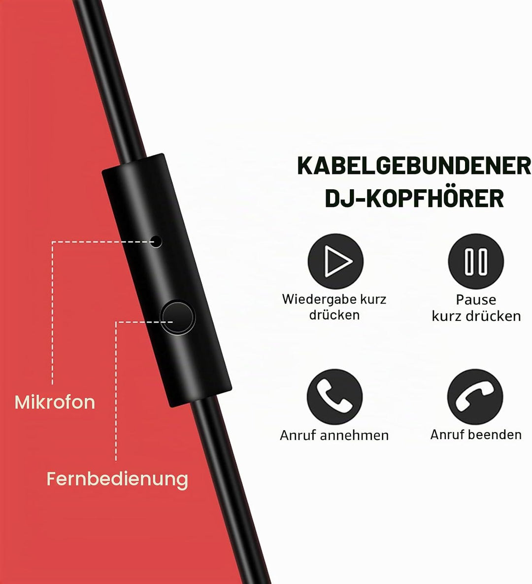 Oneodio Over Ear Closed Back Studio Dj-Kopfhörer Für Die Àœberwachung,Freier Adapter,Kopfhörer Mit A