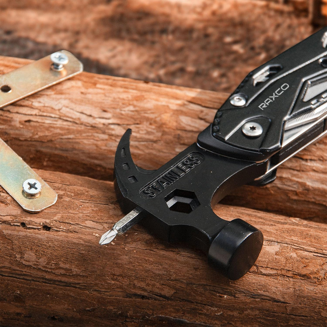 Vatertag Geschenk, RAXCO 15 in 1 Multitool Hammer Plier und Multifunktionswerkzeug Multitool Zange f