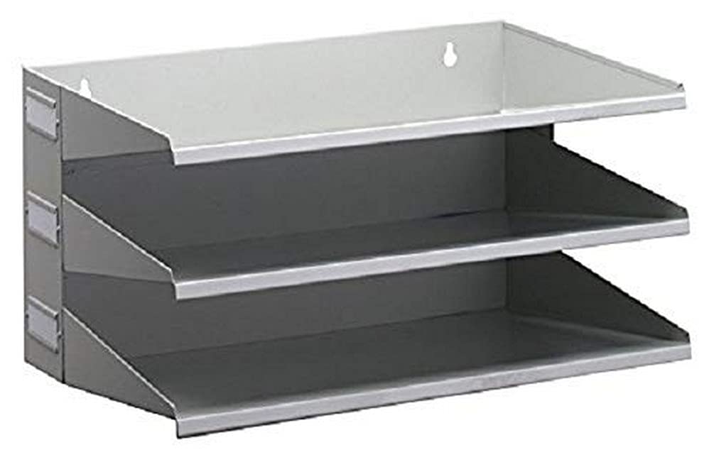 Durable Sortierreck (mit 3 Ablagefächern), für Tisch oder Wand, grau, 335910 Grau 3 Fächer, Grau 3 F
