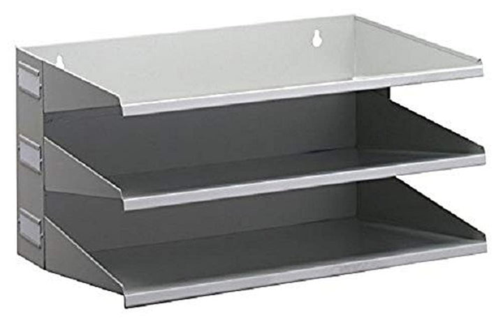 Durable Sortierreck (mit 3 Ablagefächern), für Tisch oder Wand, grau, 335910 Grau 3 Fächer, Grau 3 F
