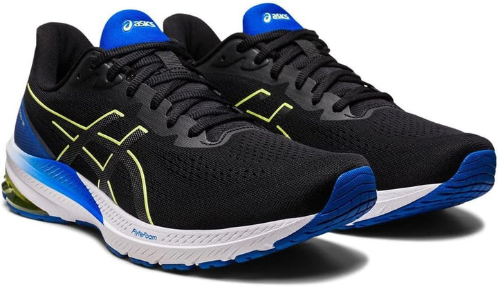 ASICS GT 1000 12 Mann Laufschuhe Blau Orange, Black Glow Yellow