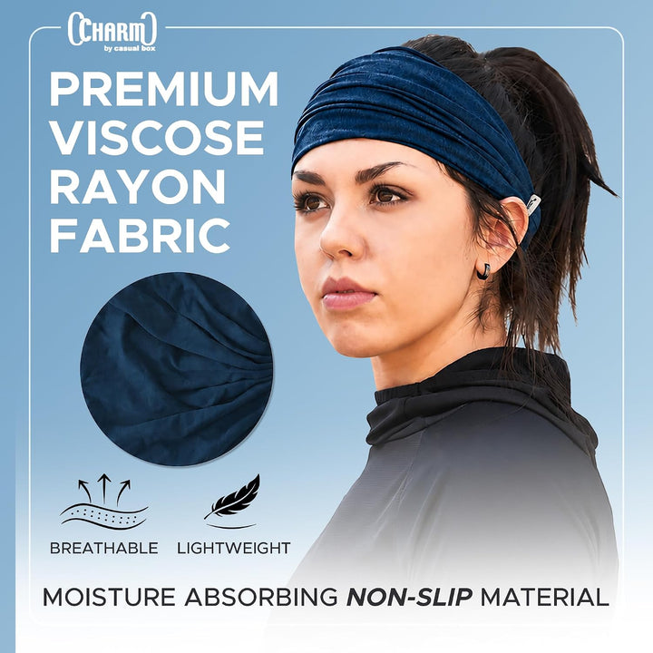 CHARM Stirnband Herren Bandana Damen - Kopftuch Herren Hair Band Men Headband Damen Piraten Haarband