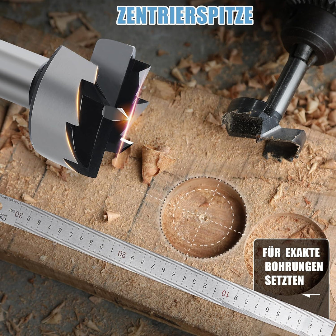 Forstnerbohrer 100mm für Holz, Forstner Bits durchmesser 100mm, Länge 150mm mit 12mm Sechskant Schaf