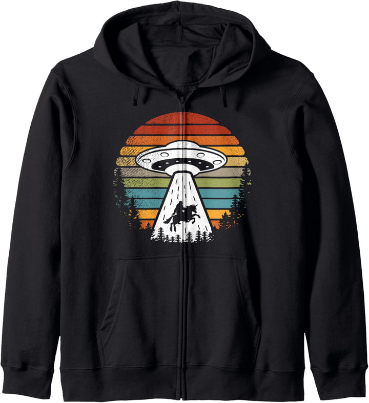 Bigfoot Alien Unicorn Sasquatch UFO Kapuzenjacke