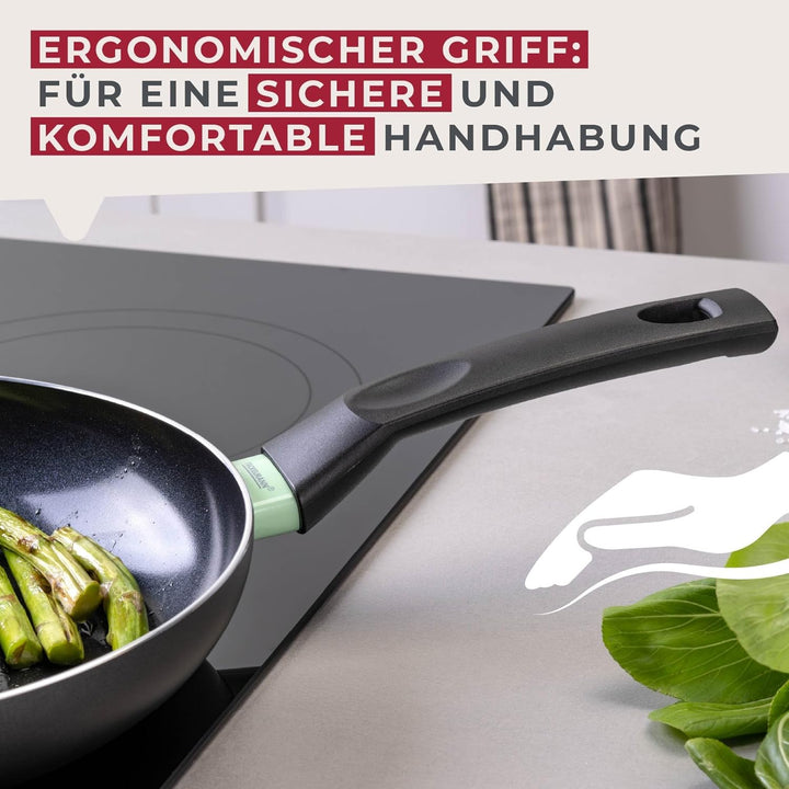 Fackelmann Bratpfanne Brandao - Ø 28 cm aus recyceltem Aluminium, PFAS-freie Keramikbeschichtung, er