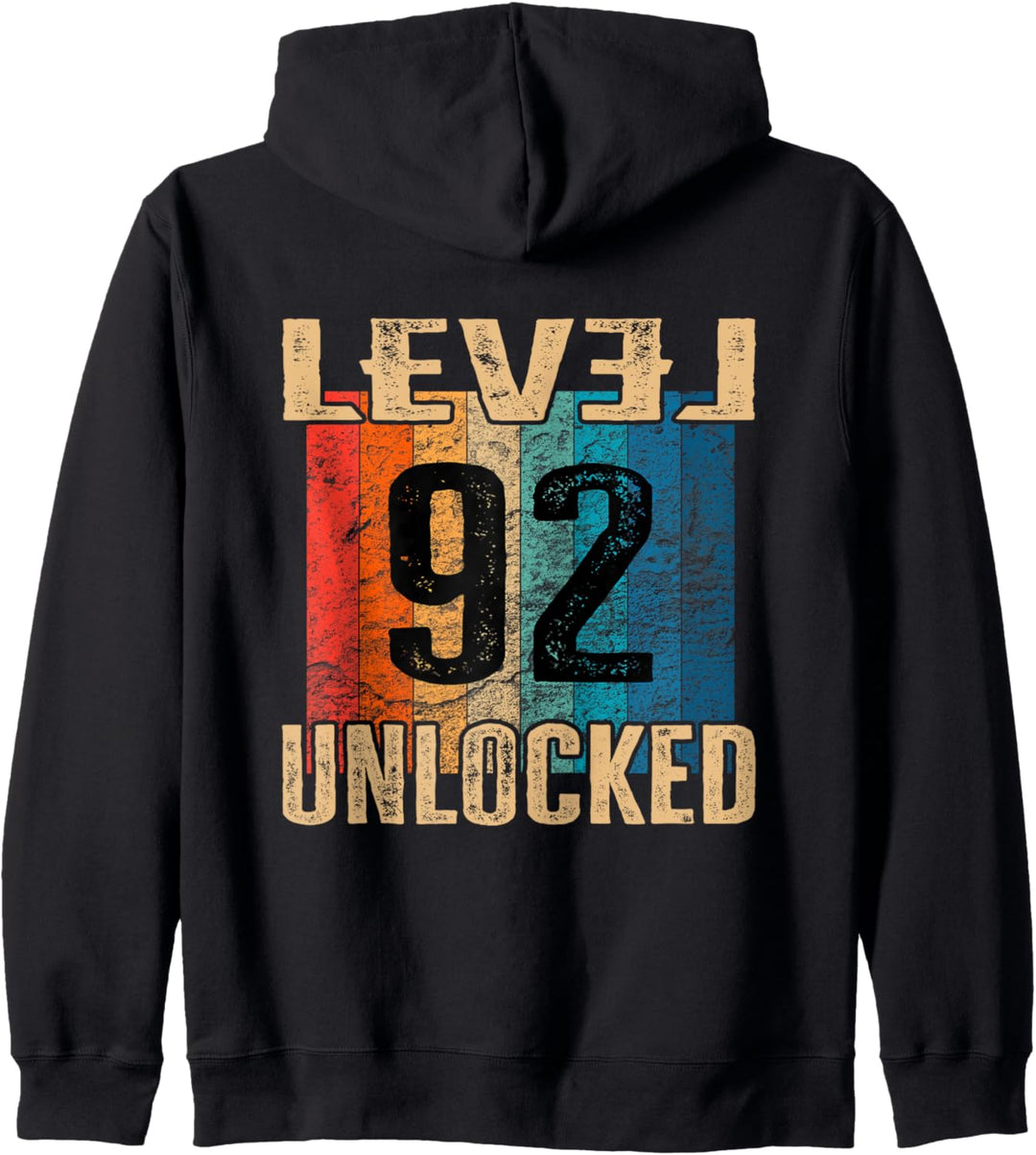 92. Geburtstag Level Unlocked Vintage Retro Kapuzenjacke