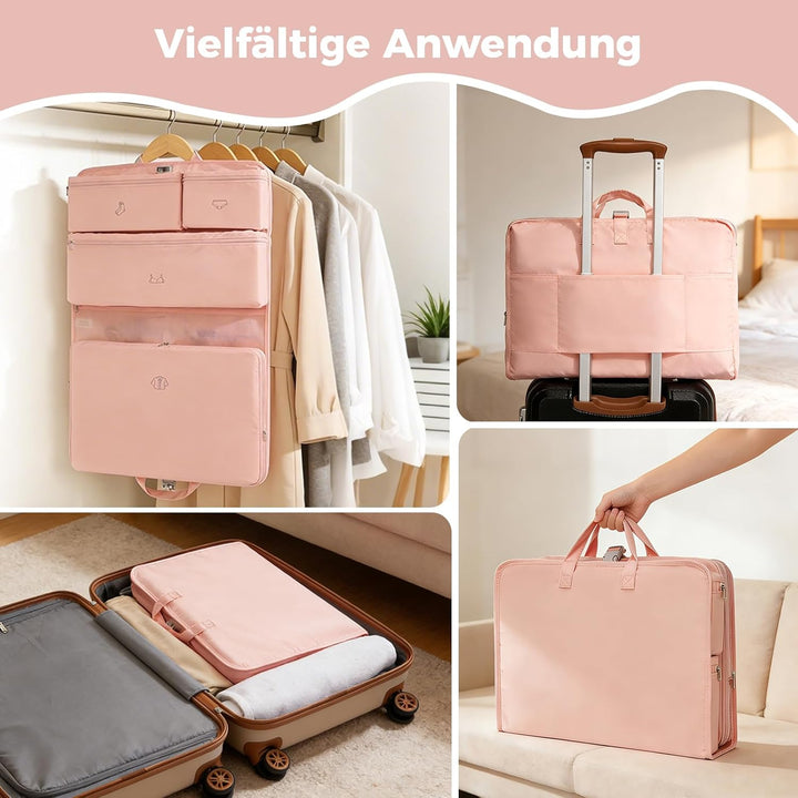 Kono Hängende Koffer Organizer Faltschrank Packwürfel Reisen mit Etikett Leichte Reisegepäck Organiz