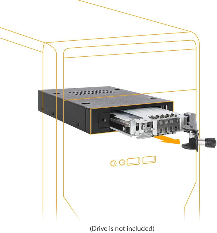ICY DOCK SATA/SAS Hot Swap Wechselrahmen für 2,5 Zoll (6,4cm) SSD/HDD - Vollmetall mit Thumbscrew To