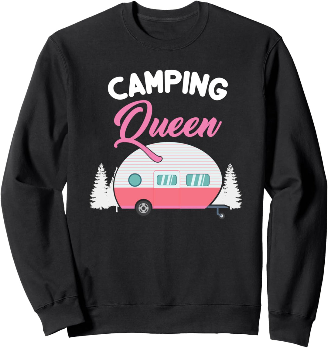 Camping Queen - Lustiges Camperin Geschenk - Camping Königin Sweatshirt