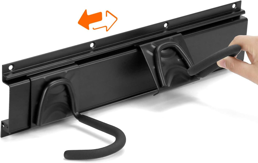 QWORK® Verstellbare Fahrradaufhängung für 5 Fahrräder und 3 Helme, Fahrräder Vertikal Wandhalterung,