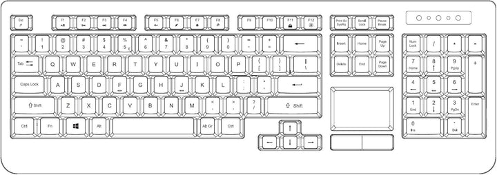 Perixx Periboard-313 Kabelgebundene USB-Tastatur mit Hintergrundbeleuchtung mit Touchpad, volle Grös