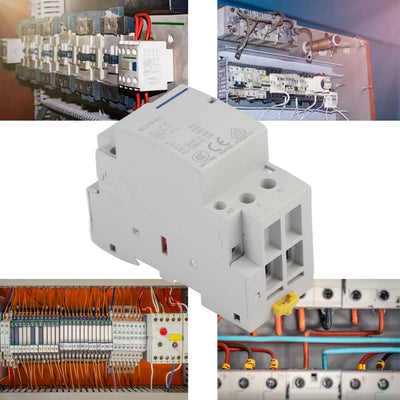 Haushalt AC Schütz, 2P 1NO 1NC 63A 220V/230V 50/60HZ 35mm Haushalt Hutschiene AC Schütz DIN-Schiene