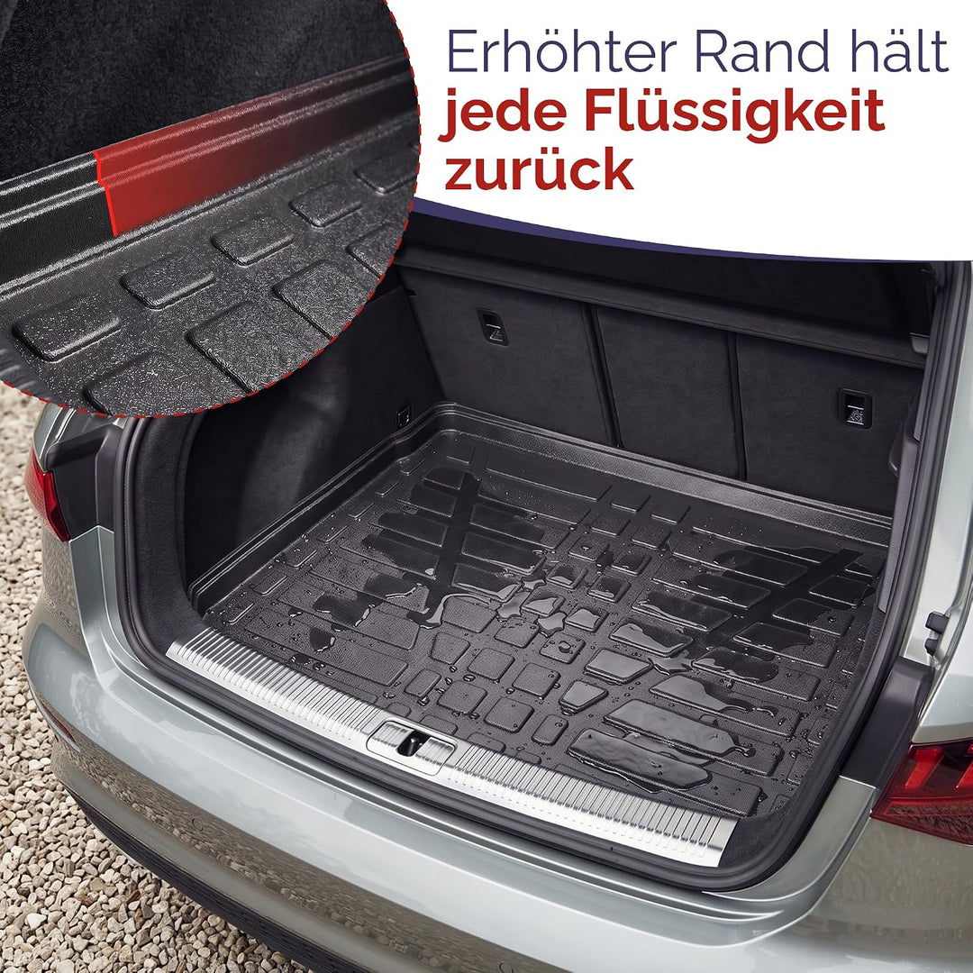 SCOUTT Kofferraumwanne passend für Kia Ceed SW Kombi 2007-2011, 3D TPE Allwetter mit hohem Rand Geri