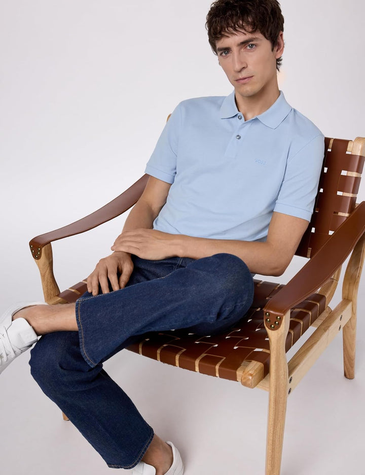 BOSS Herren Pallas Short Sleeve Polo Shirt Poloshirt L Dusty Blue, L Dusty Blue