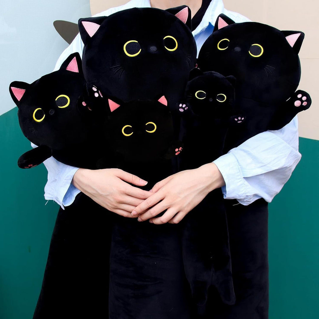 90CM Lange Katze Plüsch Körperkissen, Lange Katze Kuscheltier Stofftier Stofftiere Katzen Kissen Plü