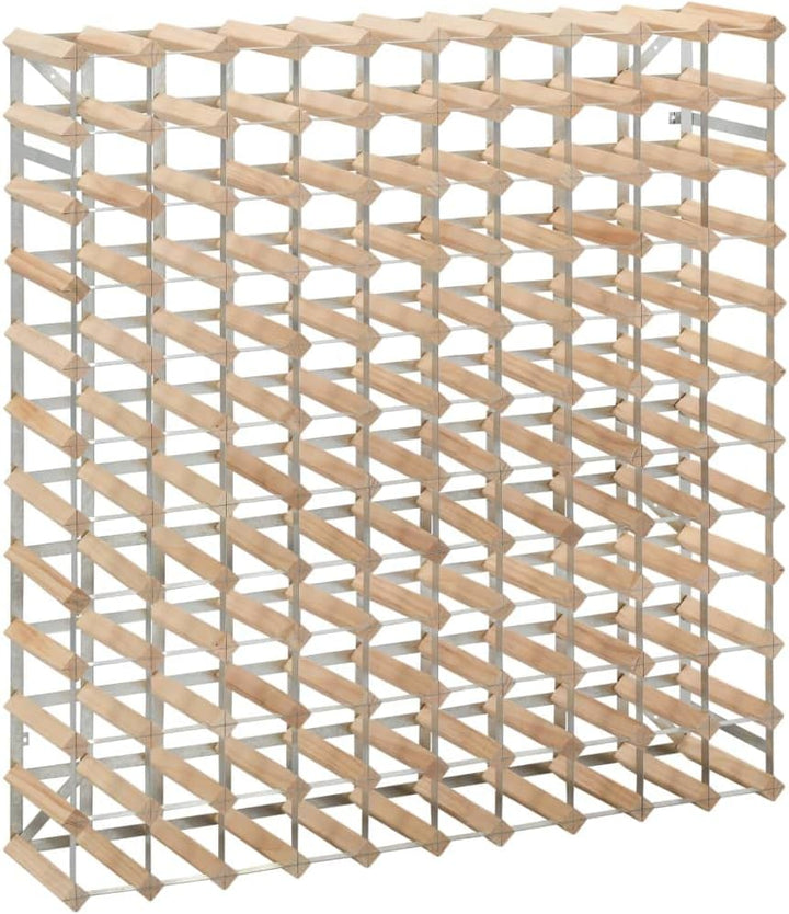 vidaXL Kiefernholz Massiv Weinregal für 120 Flaschen Modern Flaschenregal Flaschenständer Weinschran