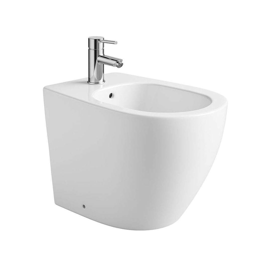 Belvit Standbidet Keramik 36,5x41x56 cm, Bidet Toilette bodenstehend, randloses Bad Bidet ohne Armat