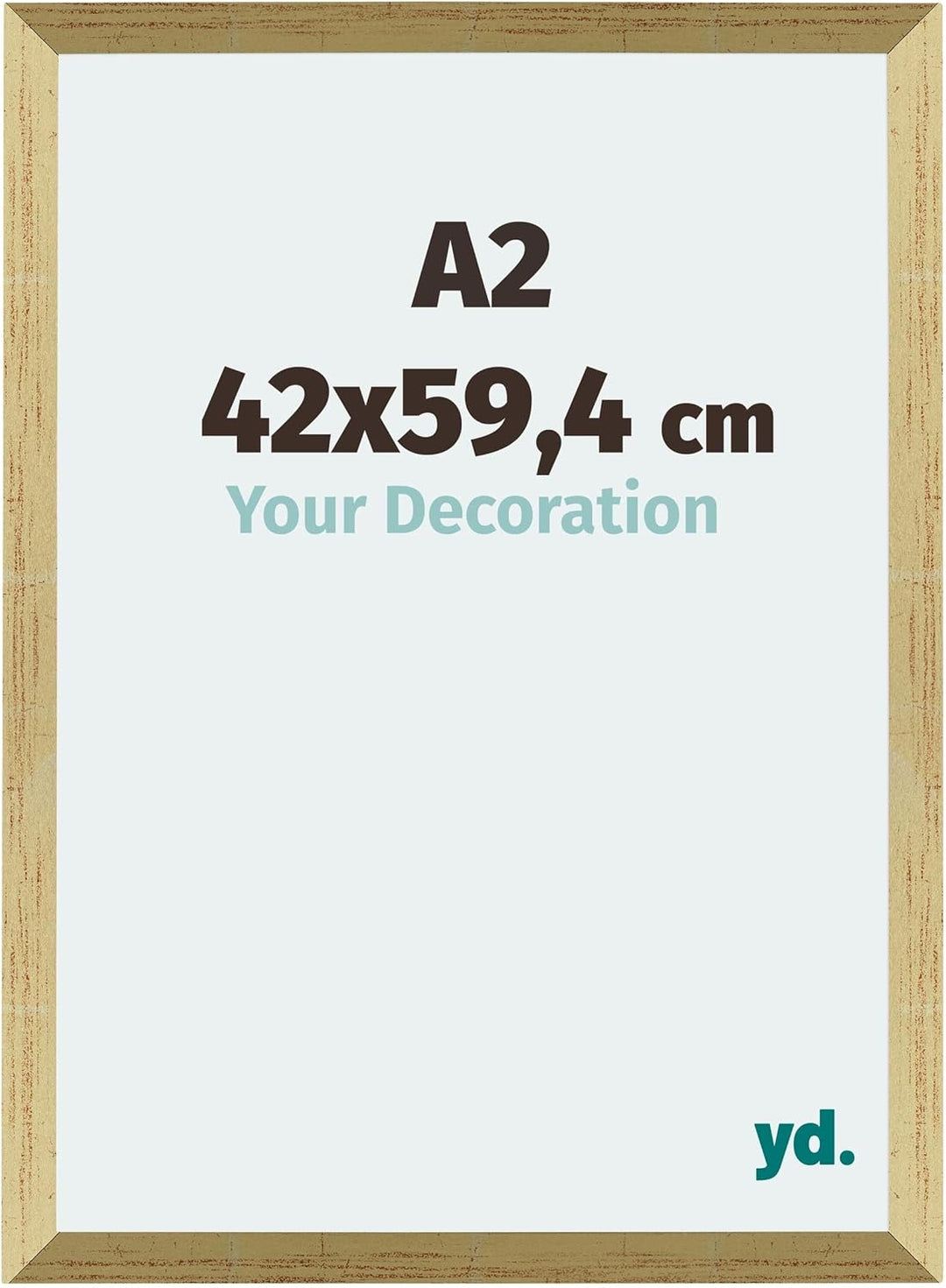 yd. Your Decoration - Bilderrahmen DIN A2 42x59,4 cm - Bilderrahmen aus MDF mit Acrylglas - Antirefl