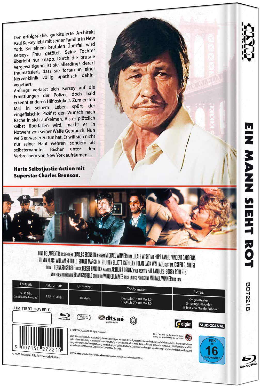 Death Wish - Ein Mann sieht rot [Blu-Ray] - uncut - auf 333 Stück limitiertes Mediabook Cover E, Blu