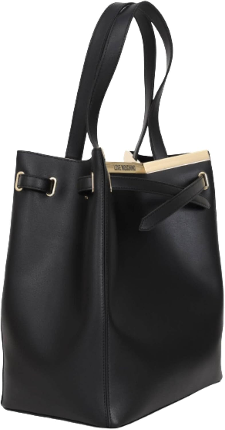 Love Moschino Women's Jc4323pp0gkf0 Shoulder Bag, 30X27X17 Schwarz, Schwarz