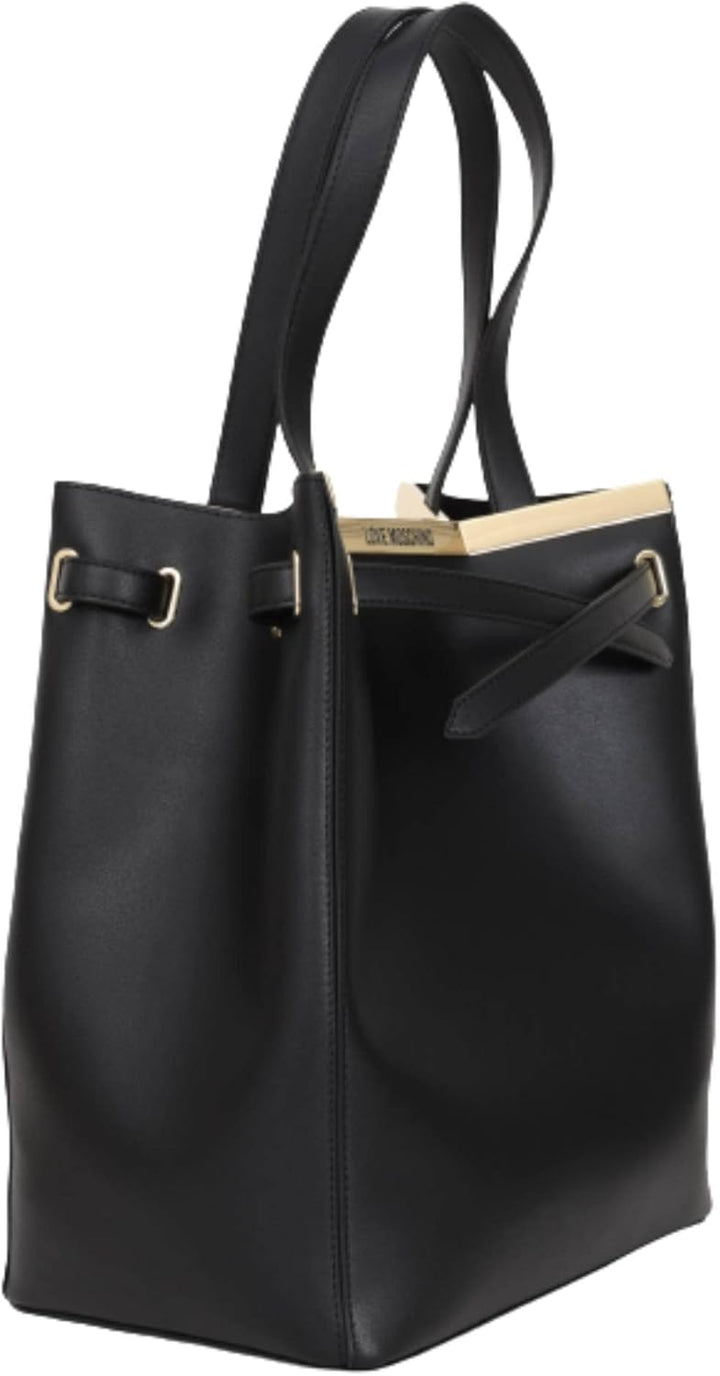 Love Moschino Women's Jc4323pp0gkf0 Shoulder Bag, 30X27X17 Schwarz, Schwarz