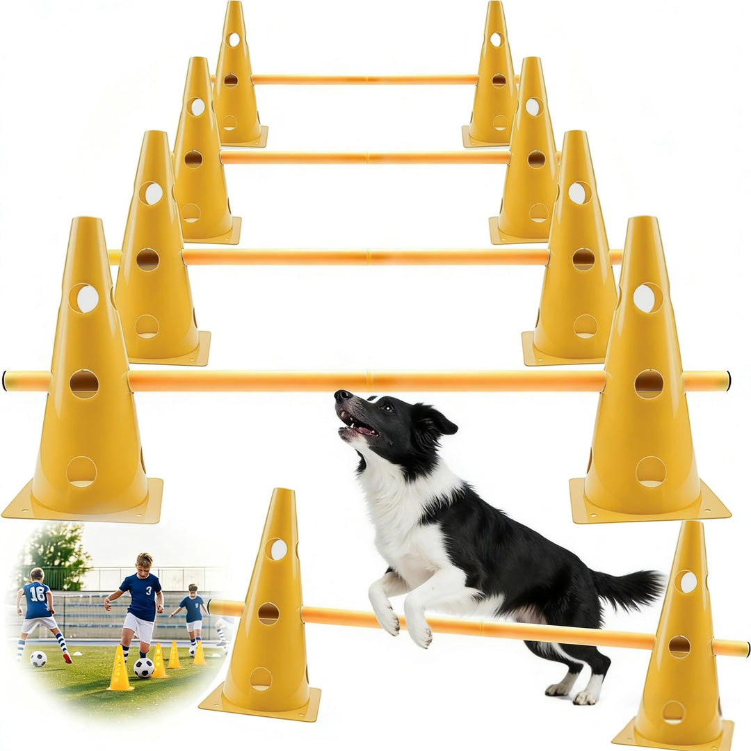 Agility Set Hunde Klein, Kinder Agility Trainingsgerät, Hindernisse für Pferde & Hundeparcours, Kege
