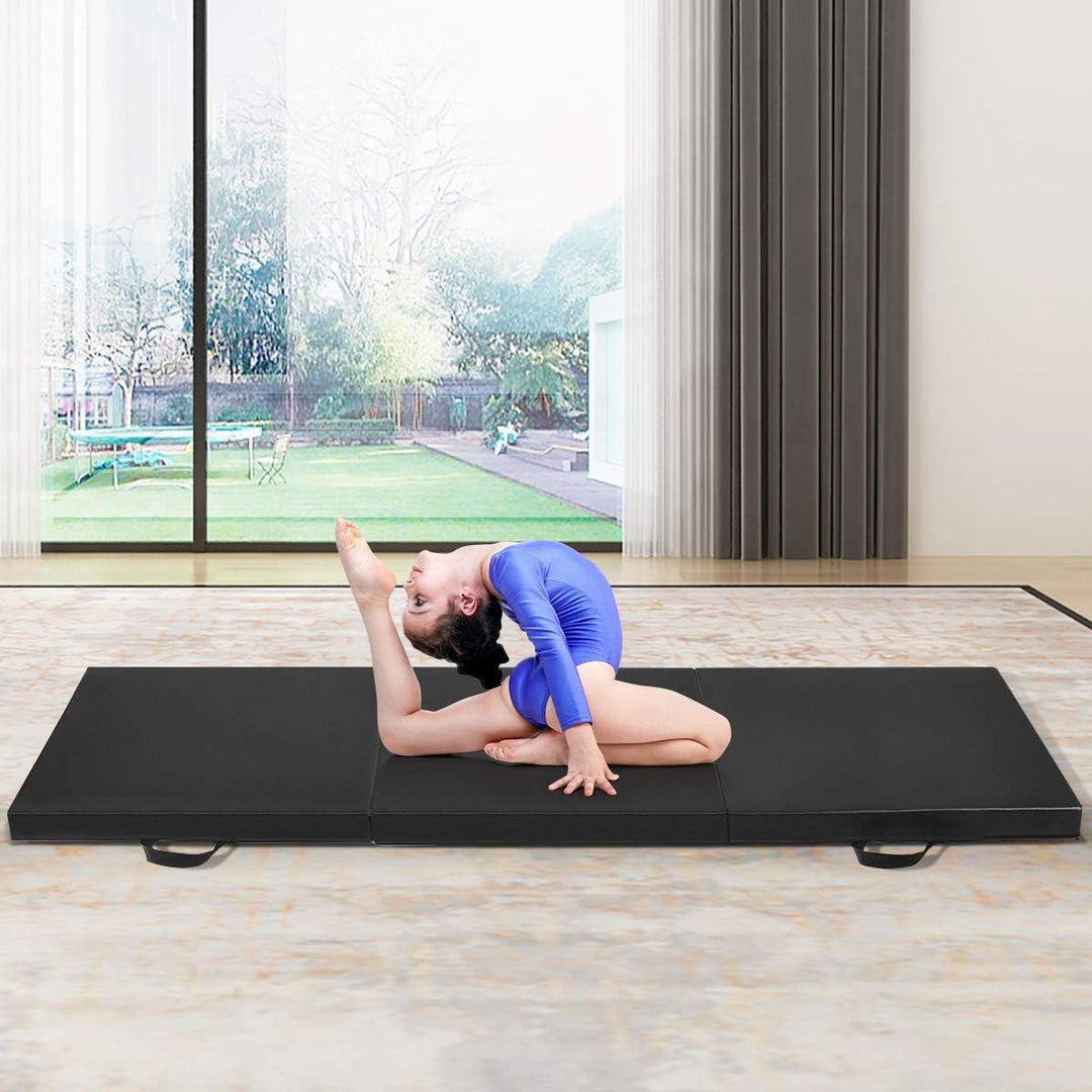 COSTWAY 180 x 60 x 5 cm Weichbodenmatte klappbar, Gymnastikmatte tragbar, Yogamatte wasserabweisend,