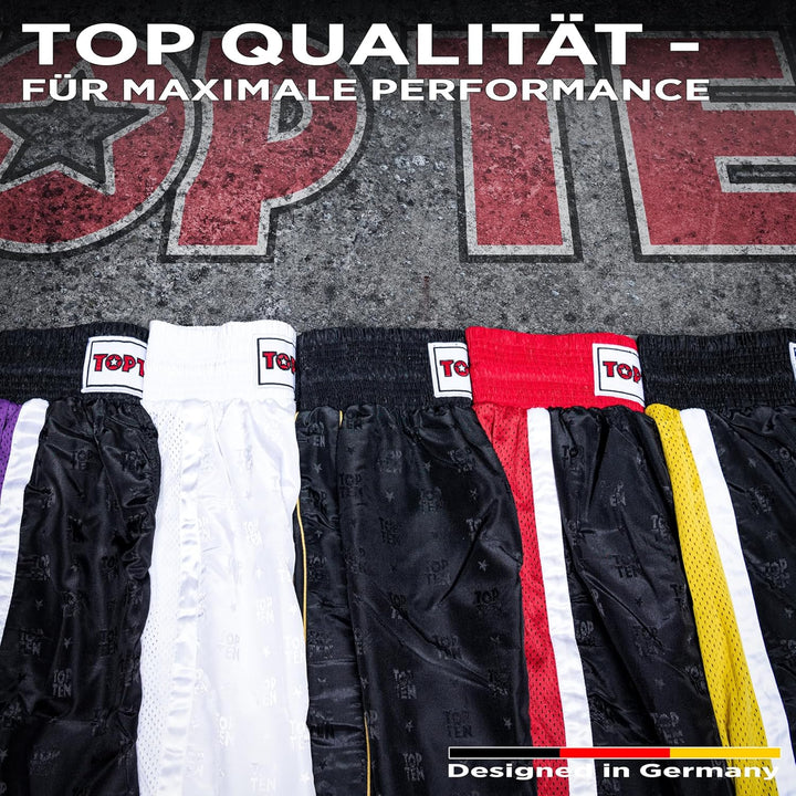 TOP TEN Kickboxhose „Mesh“ Rot - Schwarz XXL, Rot - Schwarz XXL