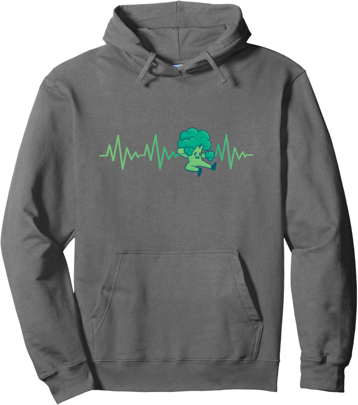 Brokkoli Heartbeat Garten Gärtner Vegetarier Pullover Hoodie