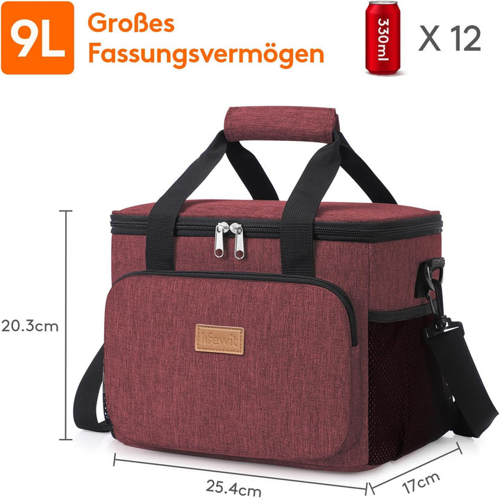Lifewit Kleine Kühltasche, 8,5L, Isolierte Lunchtasche, Faltbare Lunch-Tasche, tragbare Brotdose für