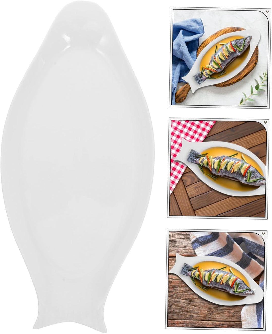 YARNOW 1 Stück Keramik Teller Speiseteller Fischteller Essteller Servierteller Servierplatte Snackte