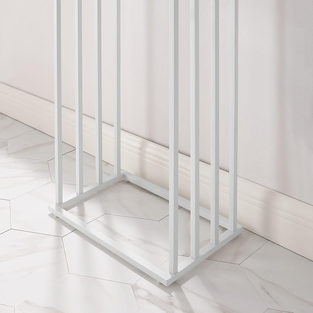 Handtuchständer Weiss – 4Ebenen, freistehend, platzsparend & modern – Stahl, Weiss