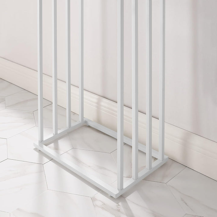 Handtuchständer Weiss – 4Ebenen, freistehend, platzsparend & modern – Stahl, Weiss