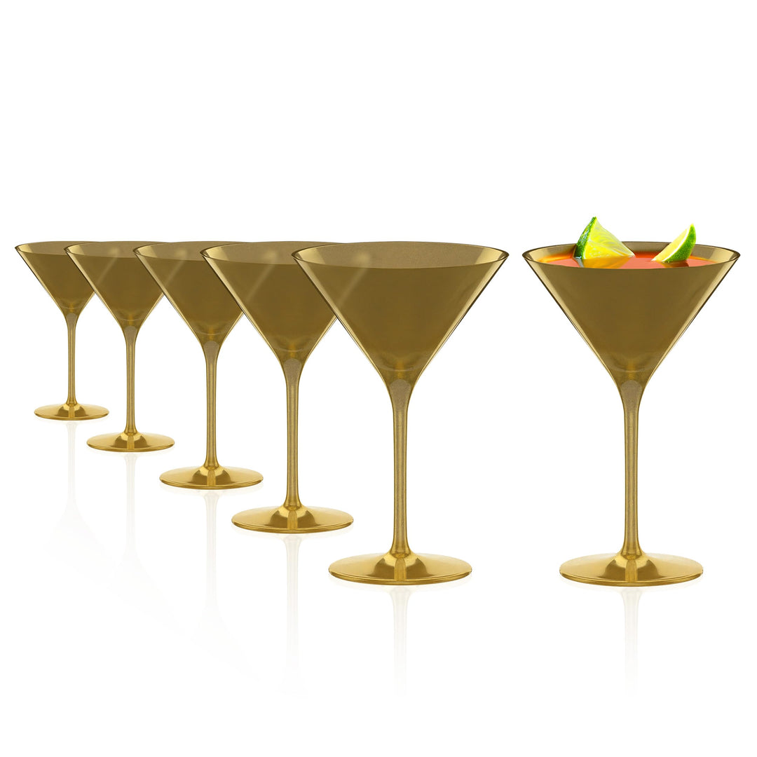 Stölzle Lausitz Cocktailschale Elements 240ml I Martini Gläser 6er Set I gold I Cocktailgläser spülm