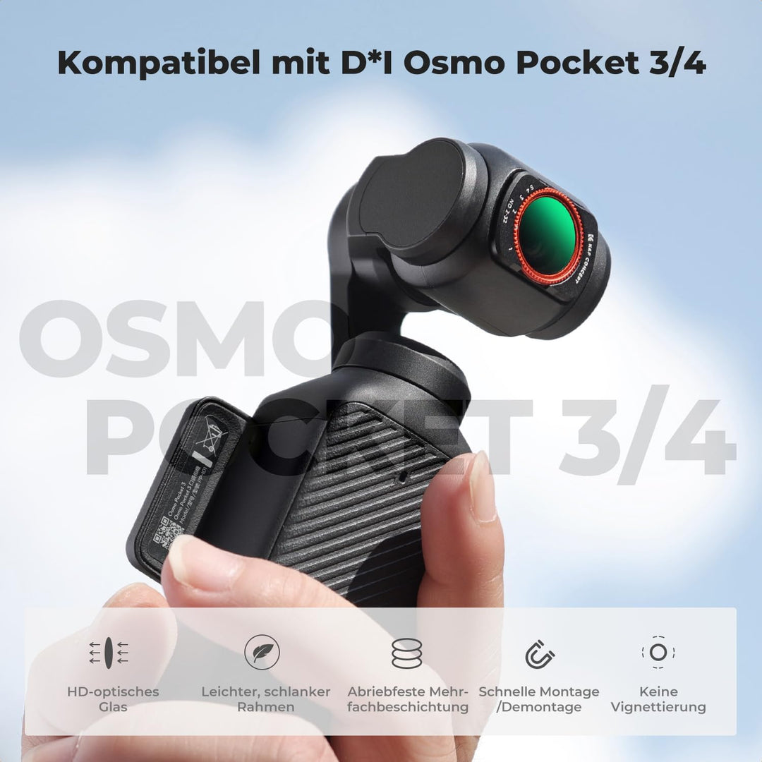 K&F CONCEPT magnetisches ND Filter, kompatibel mit DJI Osmo Pocket 3, Variabler ND Filter ND2-ND32,
