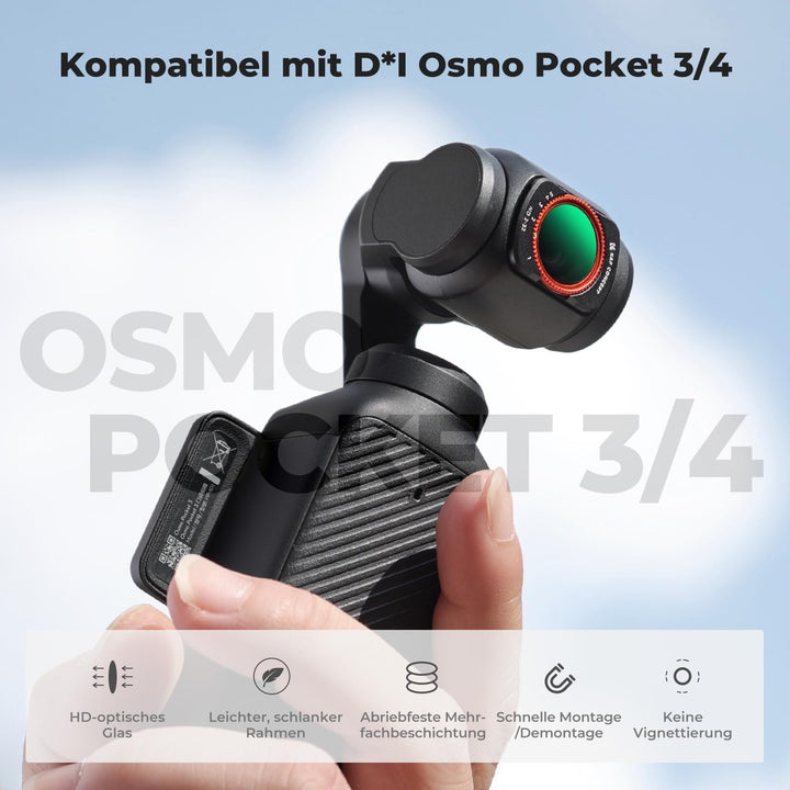K&F CONCEPT magnetisches ND Filter, kompatibel mit DJI Osmo Pocket 3, Variabler ND Filter ND2-ND32,