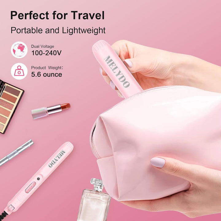 MELYDO Glätteisen Mini für kurzes Haar, Reise Glätteisen, Kleins Glätteisen, Haarglätter Mini 210 °C