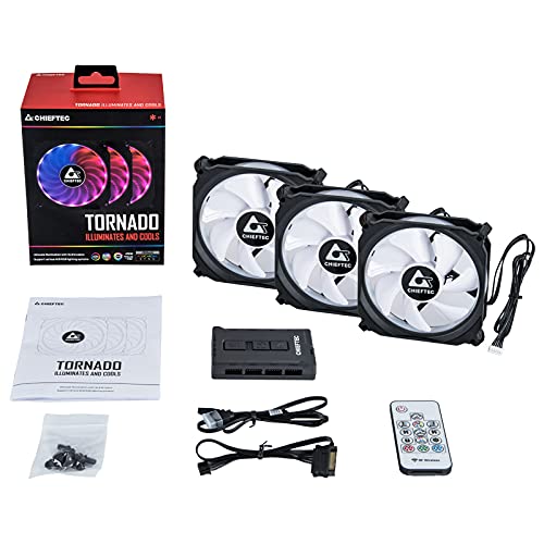 Case Fan 120mm 3-RGB Set/TORNADO CF-3012-RGB Chieftec