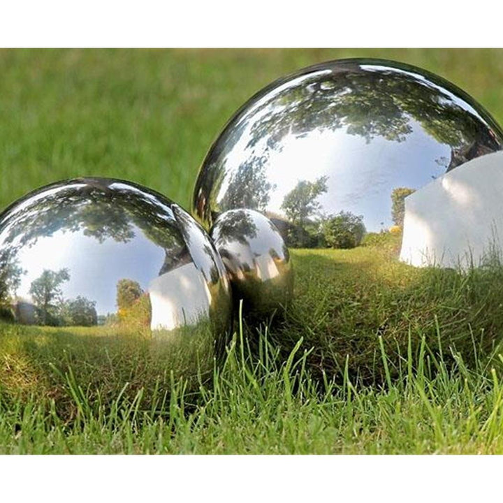 BOLTZE Dekokugel, Gartenkugel Galaxy in Silber aus Edelstahl, 1 Stück, Ø ca. 27 cm