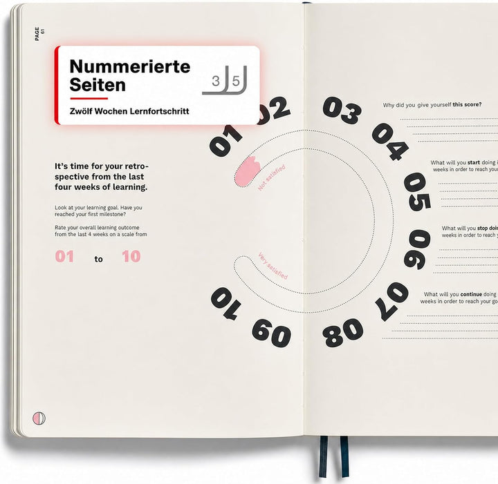 LEUCHTTURM1917 367501 Learning Journal Composition (B5), Flexcover, Pacific Green, Englisch Englisch