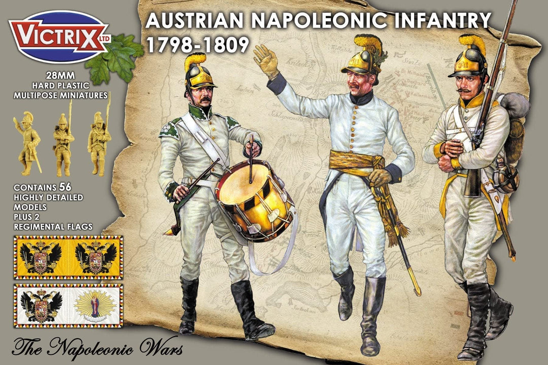 Victrix VX0012 - Österreichische Napoleonische Infanterie 1798-09 - 56 - Figurenset - 28mm Plastikmi
