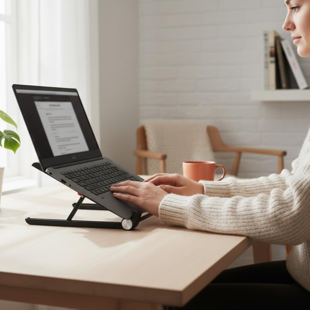 Laptopständer höhenverstellbar & faltbar – ergonomischer Notebookständer für Schreibtisch und Homeof