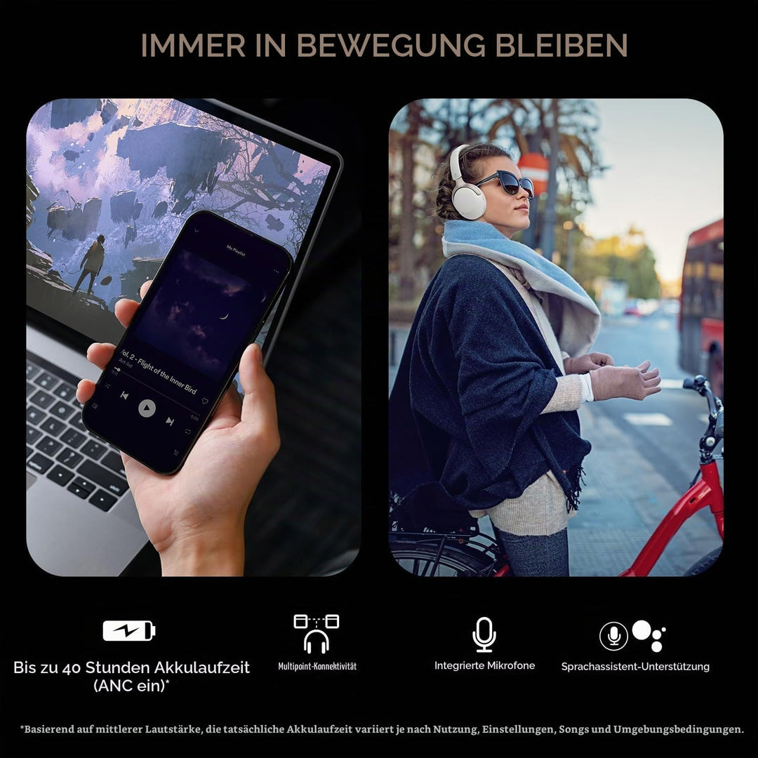 CREATIVE Zen Hybrid SXFI Kabellose Over-Ear-Kopfhörer mit Super X-Fi-Technologie, adaptiver hybrider