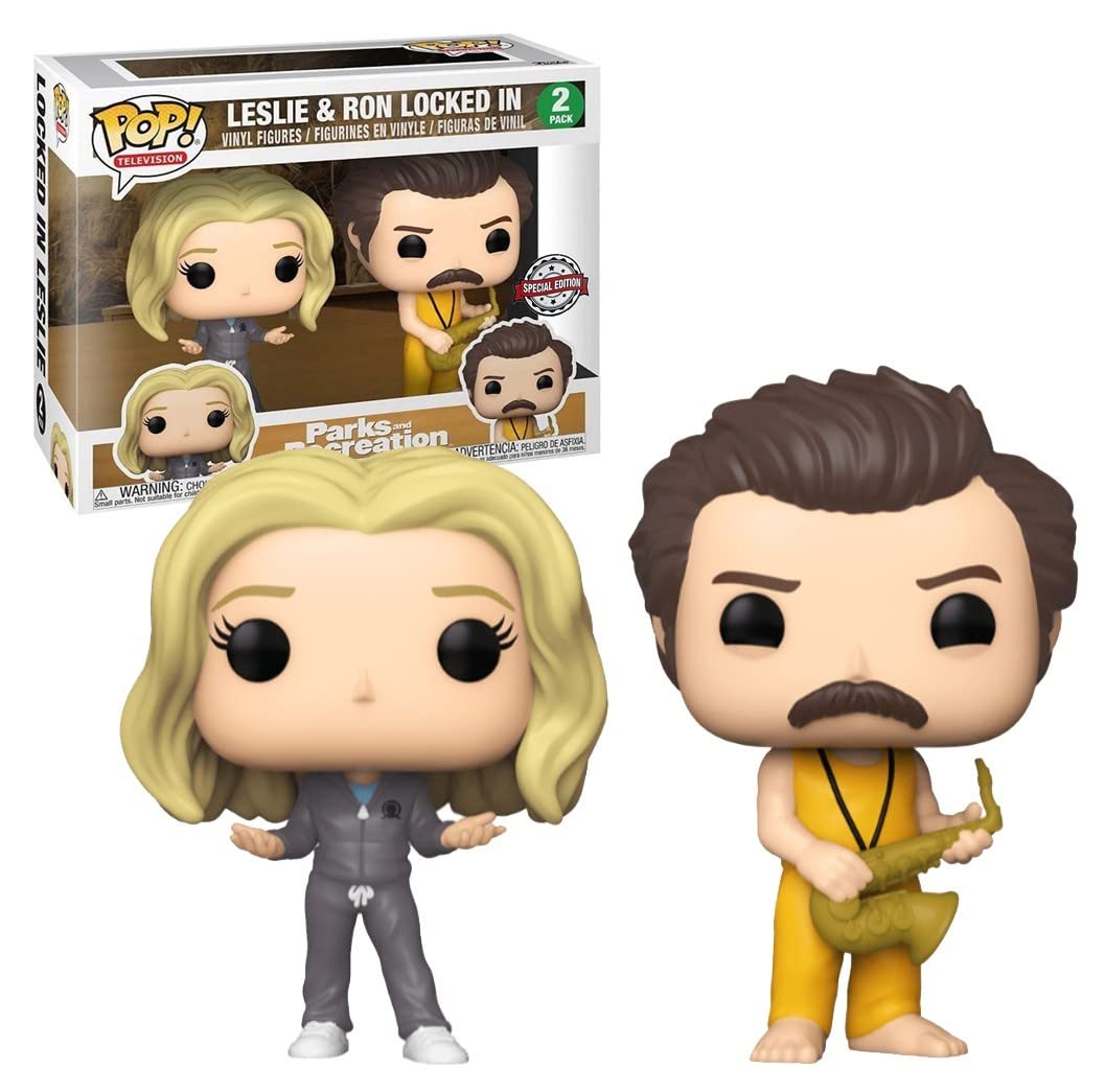 Funko Pop! 56740 Parks & Recreation: Leslie & Ron Locked In, 2 Stück