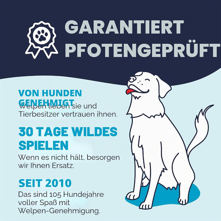 goDog Furballz Hundespielzeug, quietschender Plüschball, Kauschutz-Technologie, Regenbogenfarben, gr
